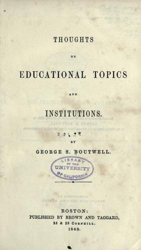 Thoughts on educational topics and institutions