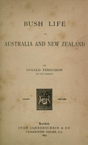 Bush life in Australia and New Zealand