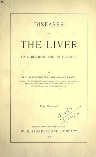 Diseases of the liver, gall-bladder and bile-ducts