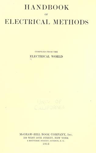 Handbook of electrical methods