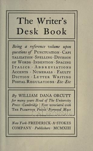 The writer's desk book