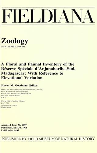 A floral and faunal inventory of the Réserve spéciale d'Anjanaharibe-Sud, Madagascar