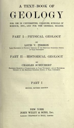 A text-book of geology for use in universities