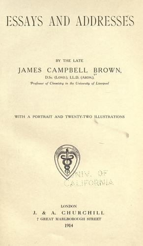 Essays and addresses