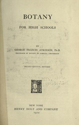 Botany for high schhools