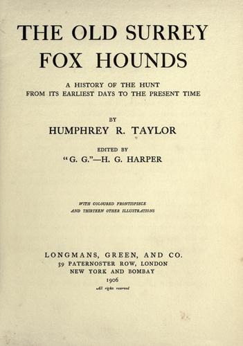 The Old Surrey fox hounds