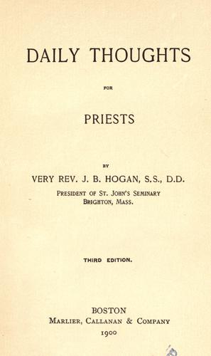 Daily thoughts for priests