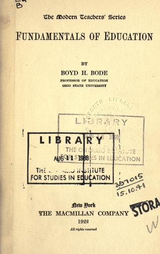 Fundamentals of education