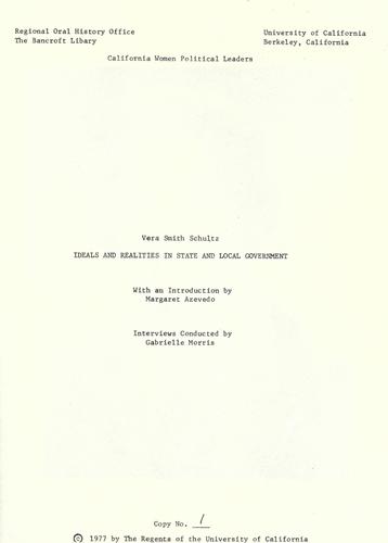 Ideals and realities in state and local government