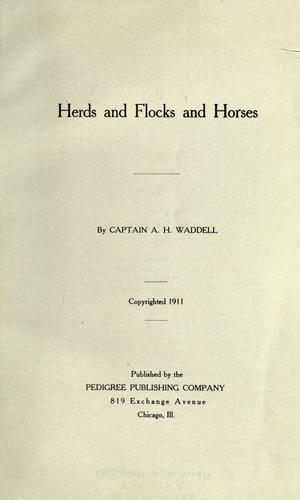 Herds and flocks and horses