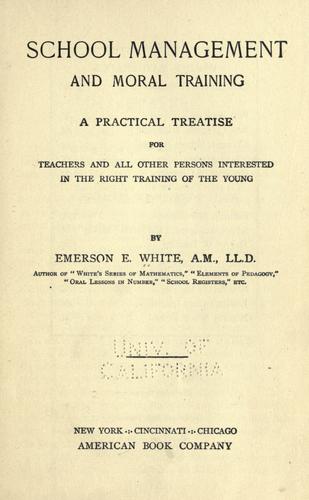 School management and moral training