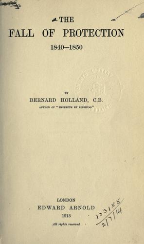 The fall of protection, 1840-1850