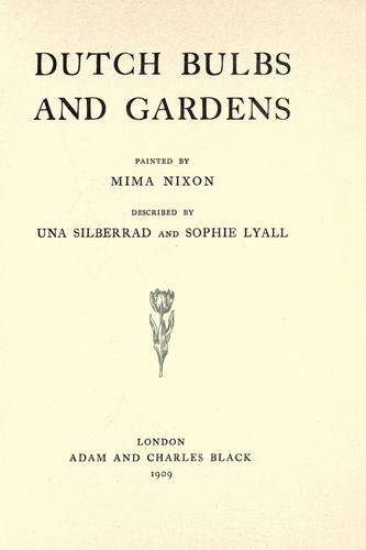 Dutch bulbs and gardens