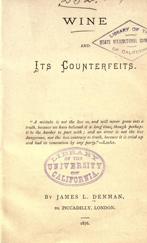 Wine and its counterfeits ..