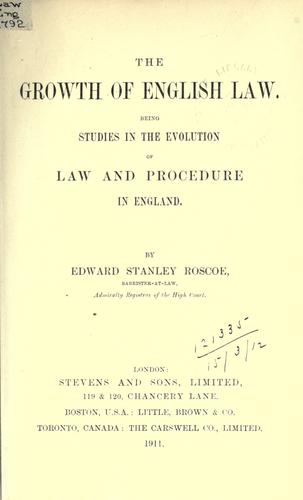 The growth of English law