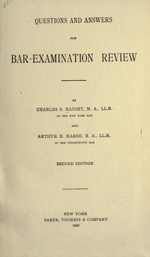 Questions and answers for bar-examination review