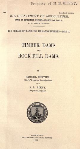 The storage of water for irrigation purposes
