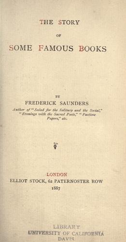The story of some famous books