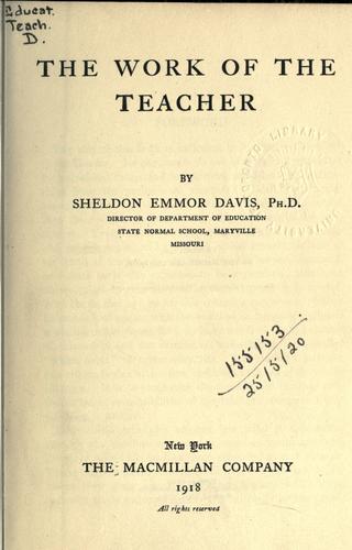 The work of the teacher