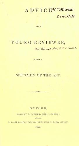 Advice to a young reviewer