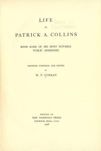 Life of Patrick A. Collins