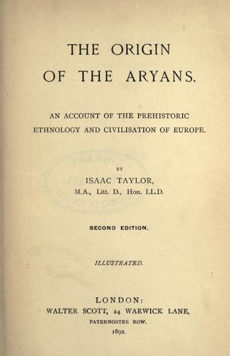 The Origin of the Aryans