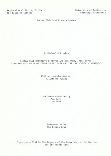 Sierra Club executive director and chairman, 1980s-1990s