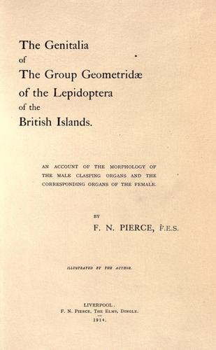 The genitalia of the group Geometridae of the Lepidoptera of the British Islands