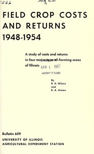 Field crop costs and returns, 1948-1954