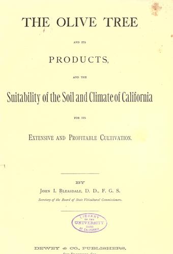 The olive tree and its products