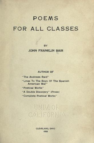 Poems for all classes