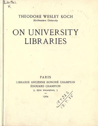 On university libraries