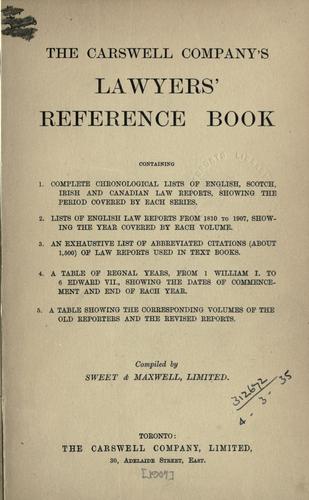 Lawyers' reference book
