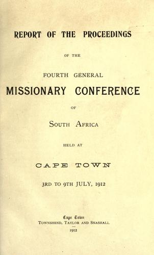 Report of the proceedings