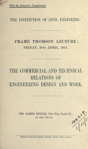 The commercial and technical relations of engineering design and work
