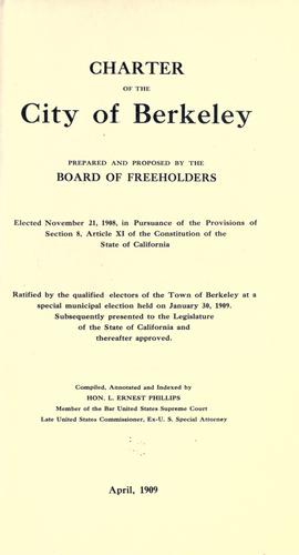 Charter of the city of Berkeley