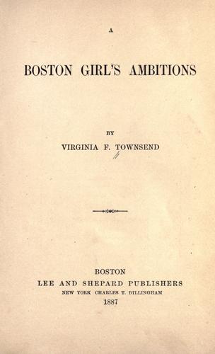 A Boston girl's ambitions