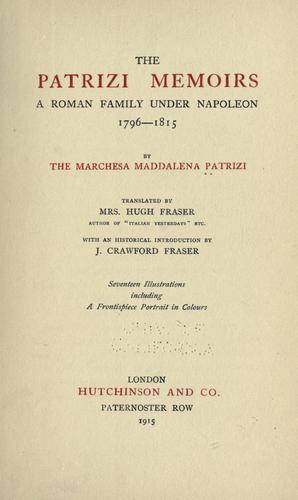 The Patrizi memoirs