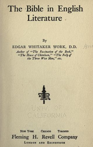The Bible in English literature