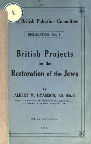 British projects for the restoration of the Jews