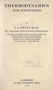 Thermodynamics for engineers