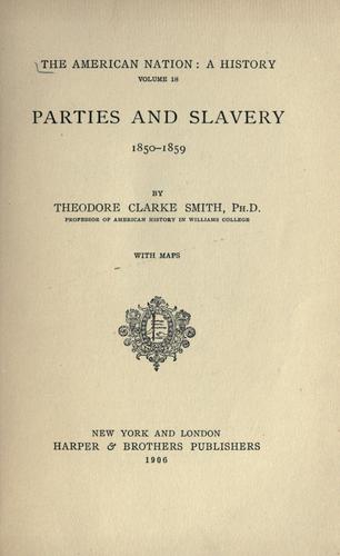Parties and slavery, 1850-1859
