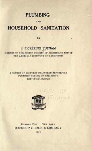 Plumbing and household sanitation