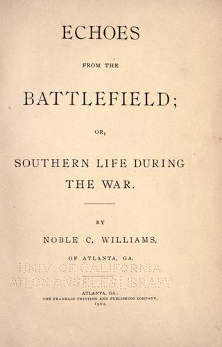 Echoes from the battlefield =