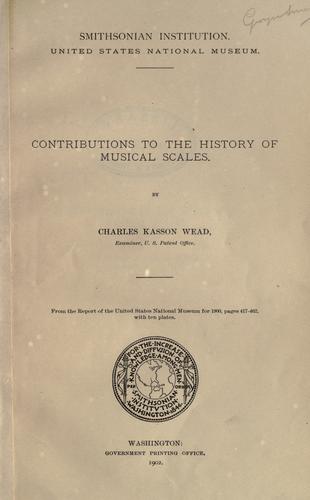 Contributions to the history of musical scales