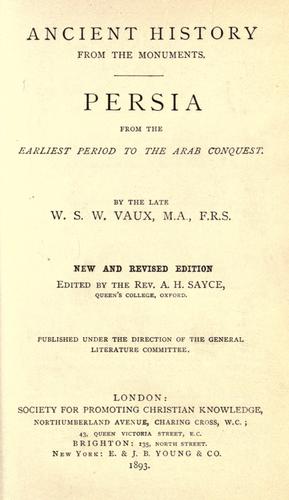Persia from the earliest period to the Arab conquest
