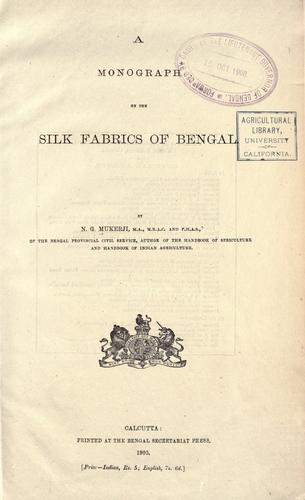 A monograph on the silk fabrics of Bengal
