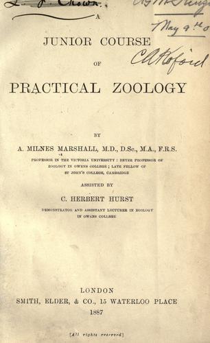 A junior course of practical zoology