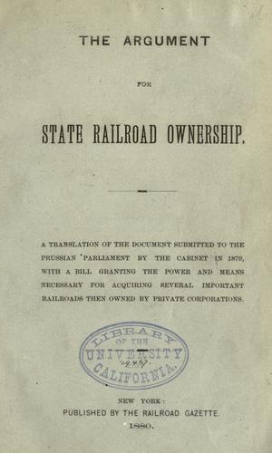The argument for state railroad ownership