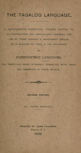 The Tagalog language